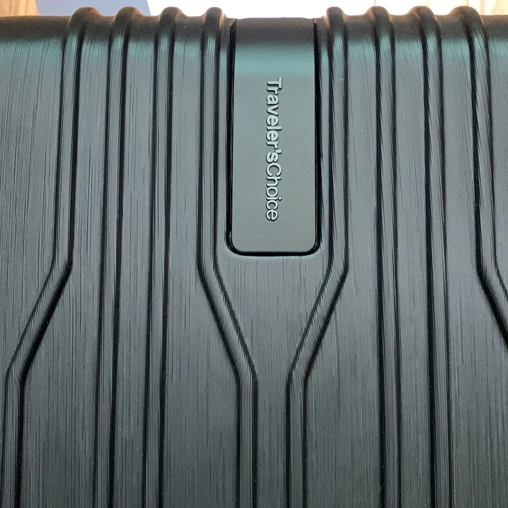 Traveler’s Choice Black Hard-case 24” Suitcase
